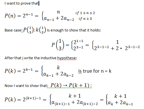 discrete mathematics Solving proof by induction row Mathematics