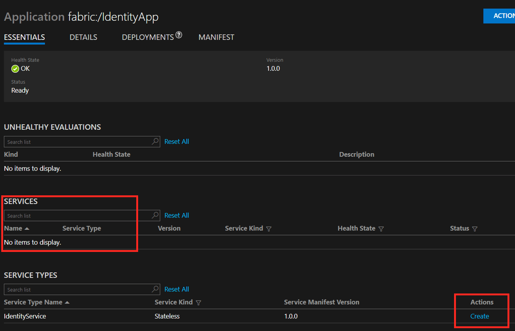 Service Fabric App Deployment Not Creating Service Stack Overflow