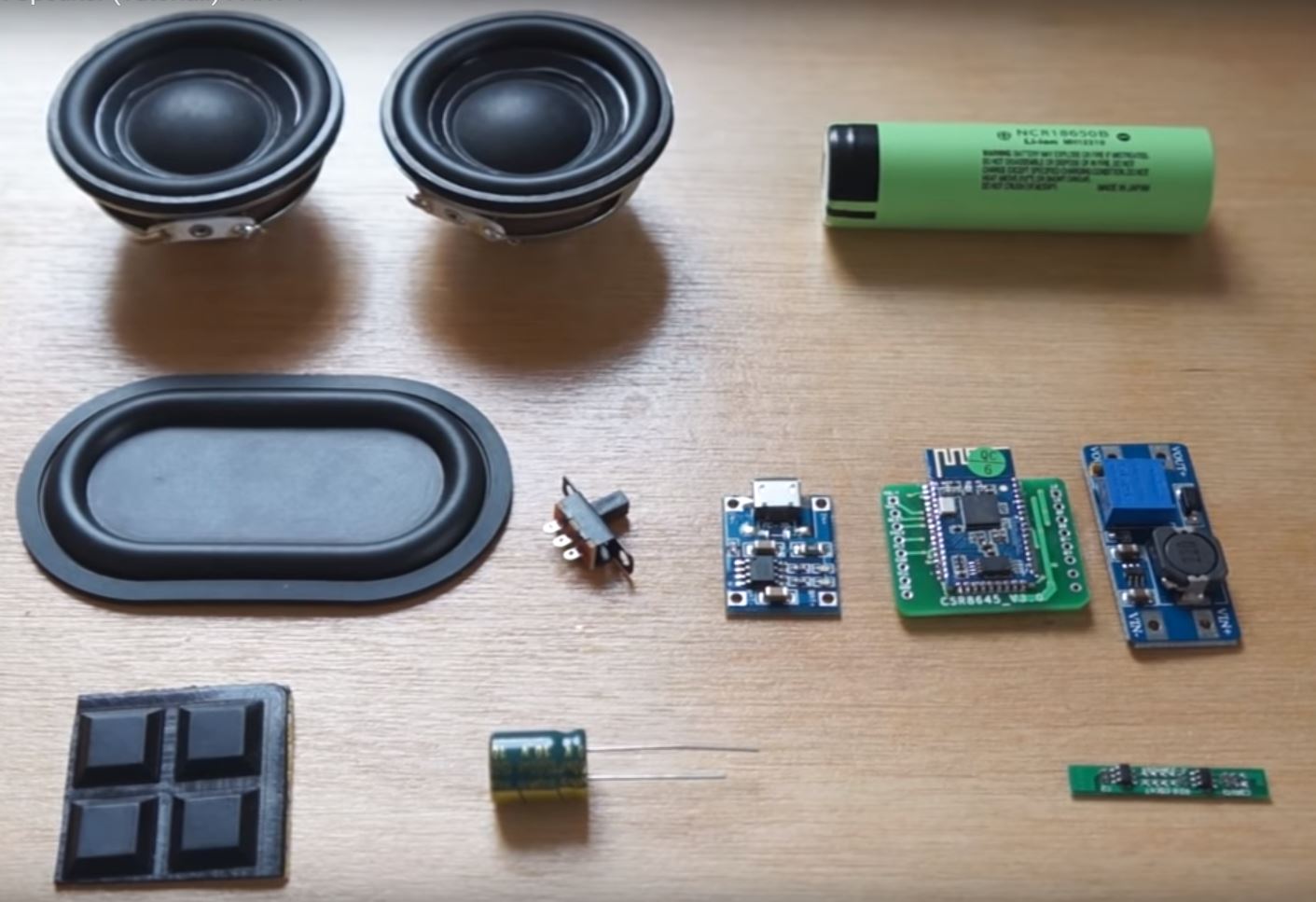 batteries Identify these components for bluetooth speaker