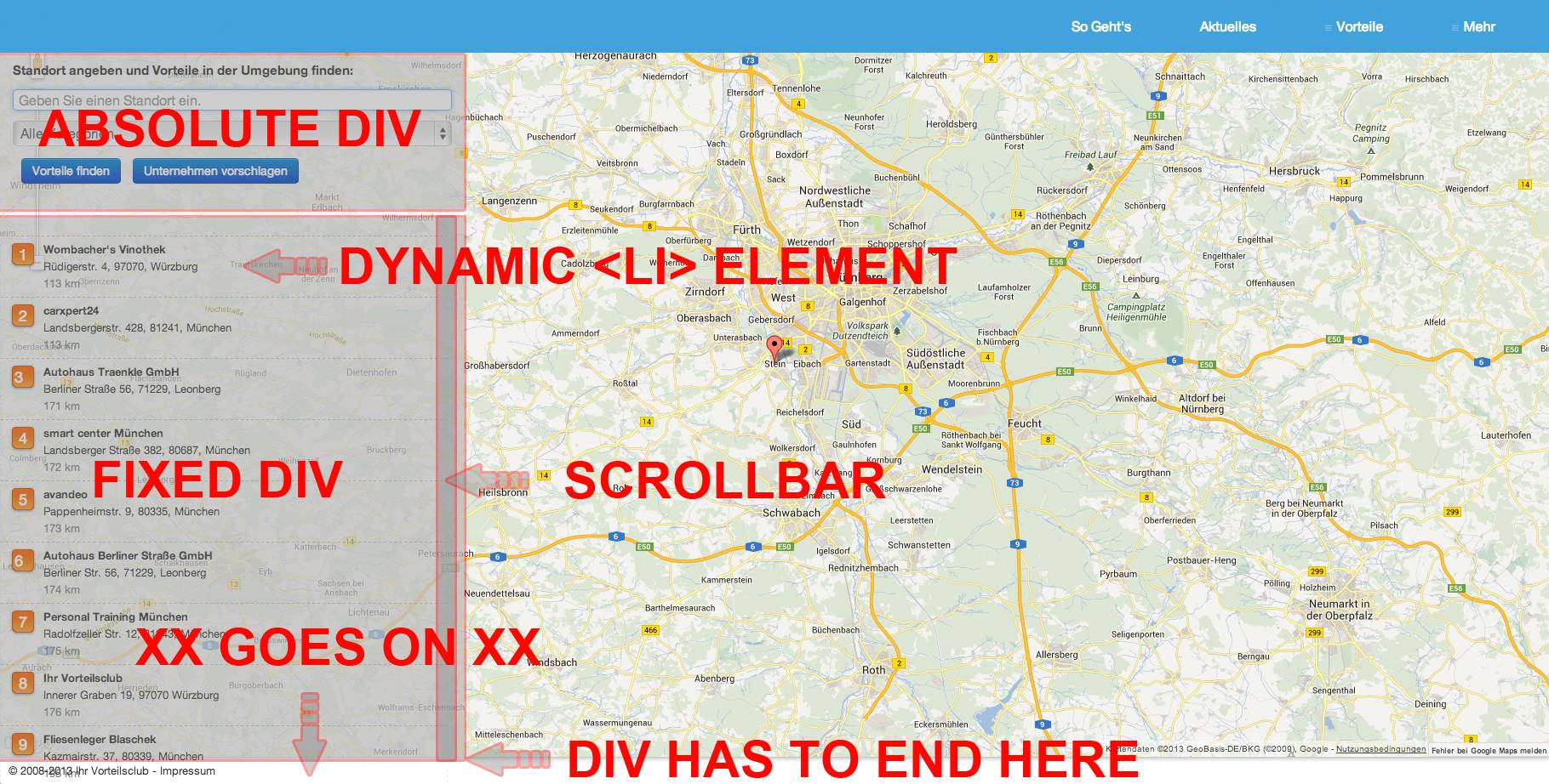 css fixed div with dynamic content not scrolling Stack