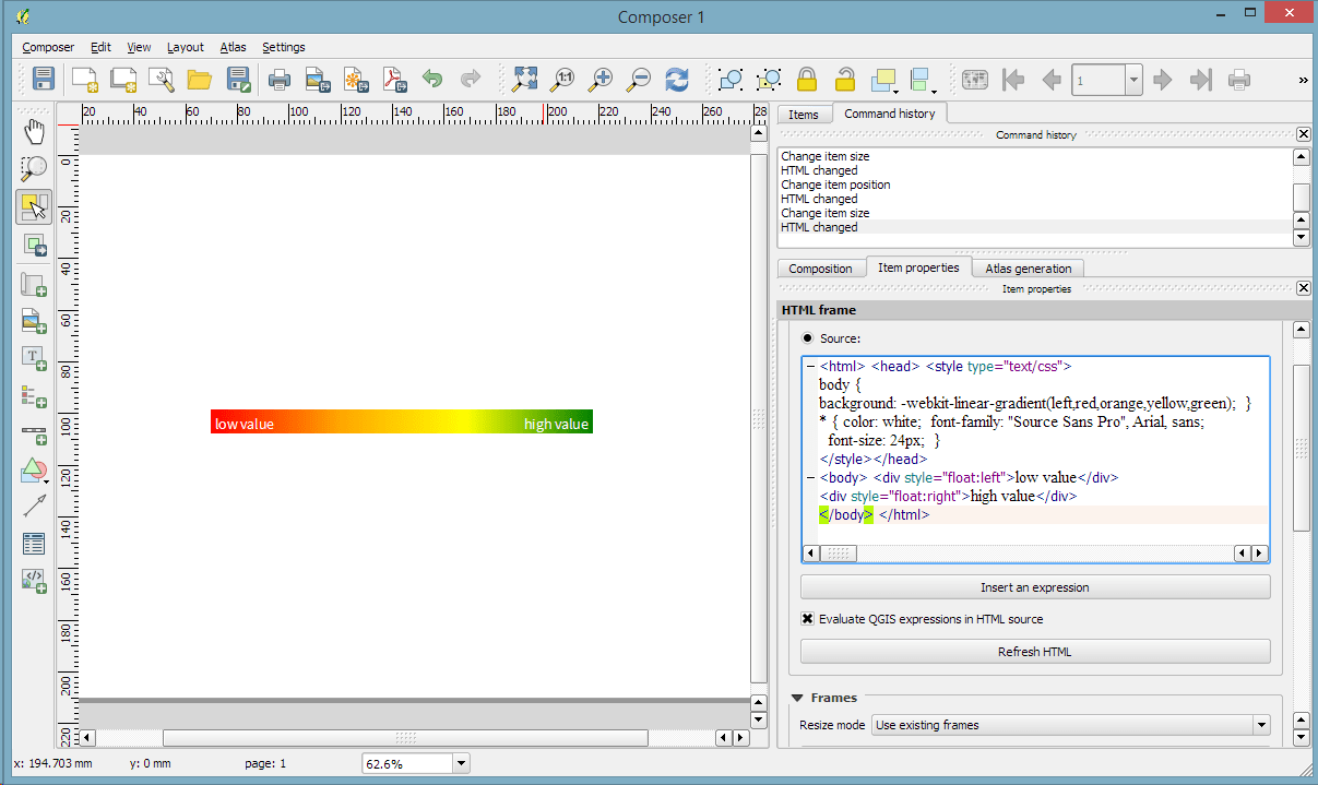 Using continuous color band for raster legend in QGIS composer legend? Geographic Information