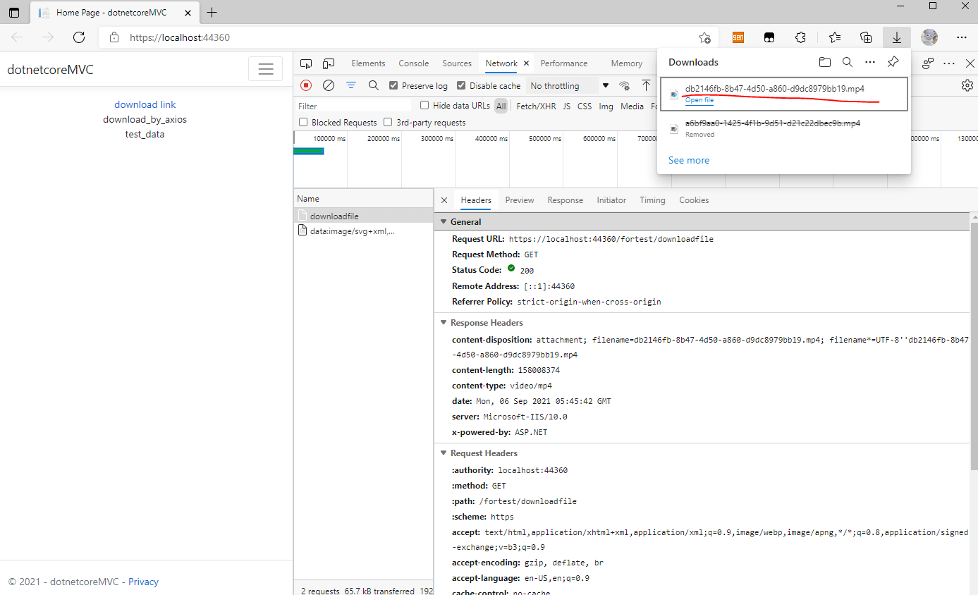 Manage access to download file and hide base URL in Core
