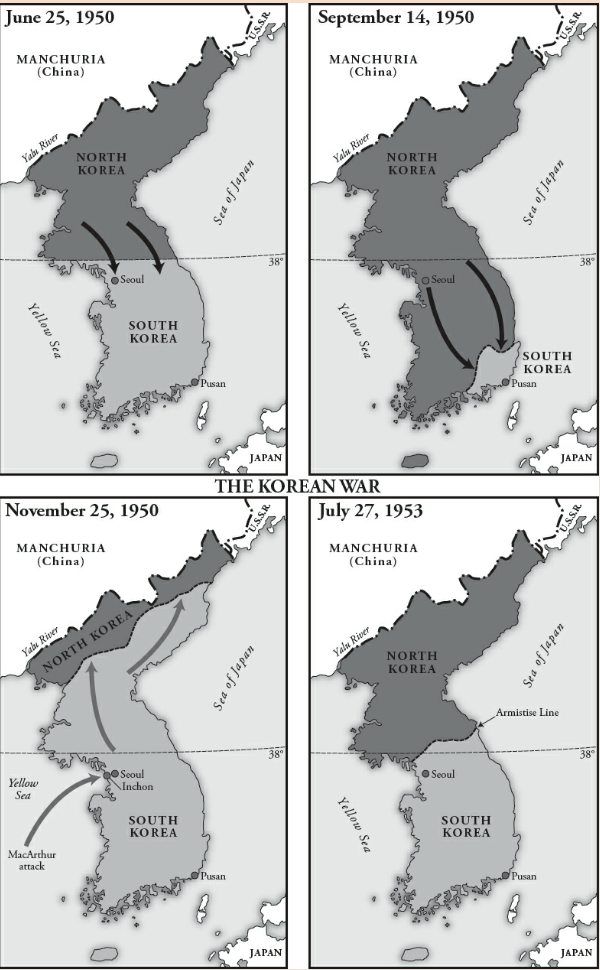Why did the Korean War result in a stalemate?