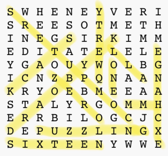 steganography Another hidden thing... in a word search Puzzling