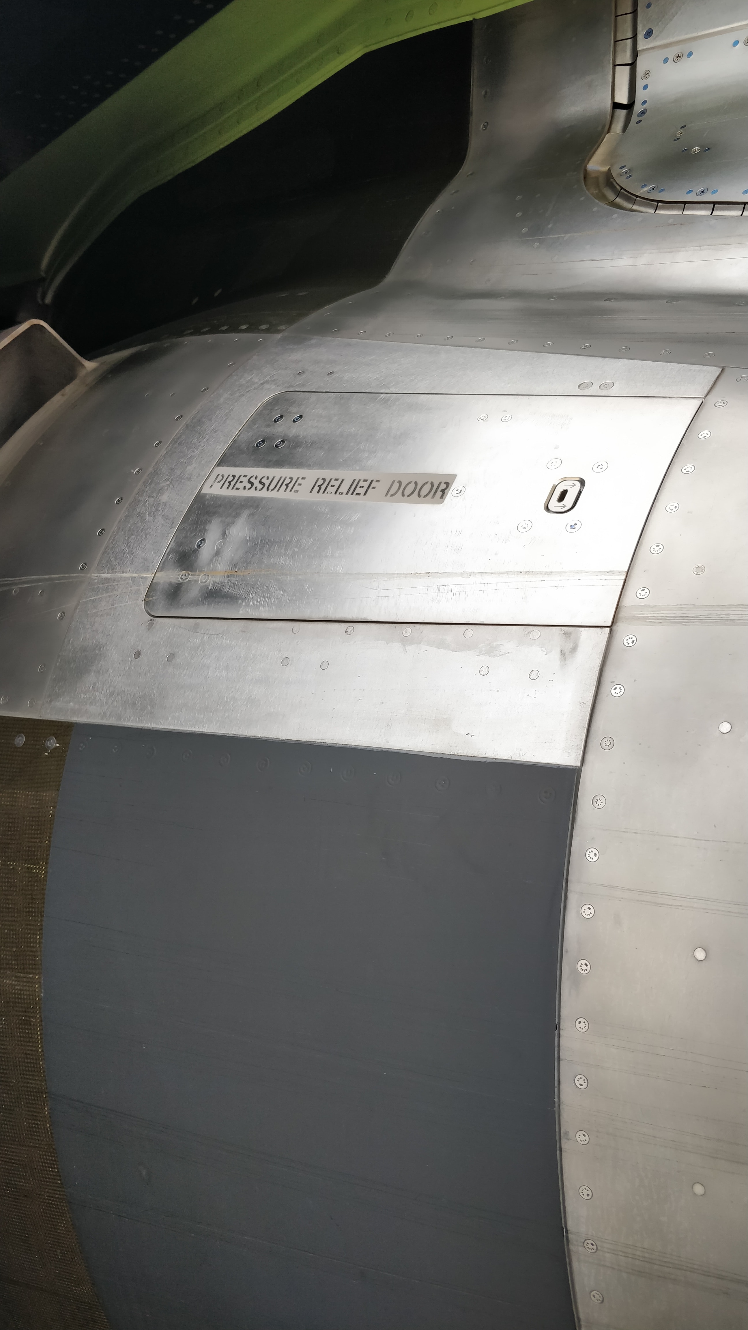 airbus a320 What is the purpose of the pressure relief door fitted on
