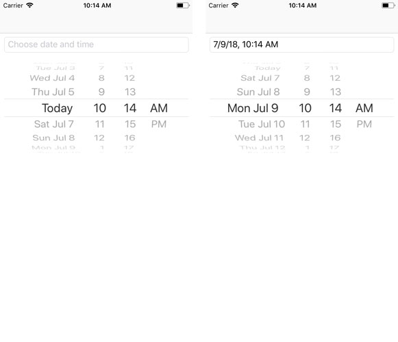swift UIDatePicker with default nil value iOS Stack Overflow