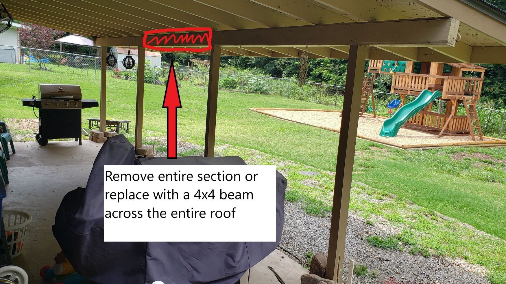 beam Upgrading patio supports Home Improvement Stack Exchange