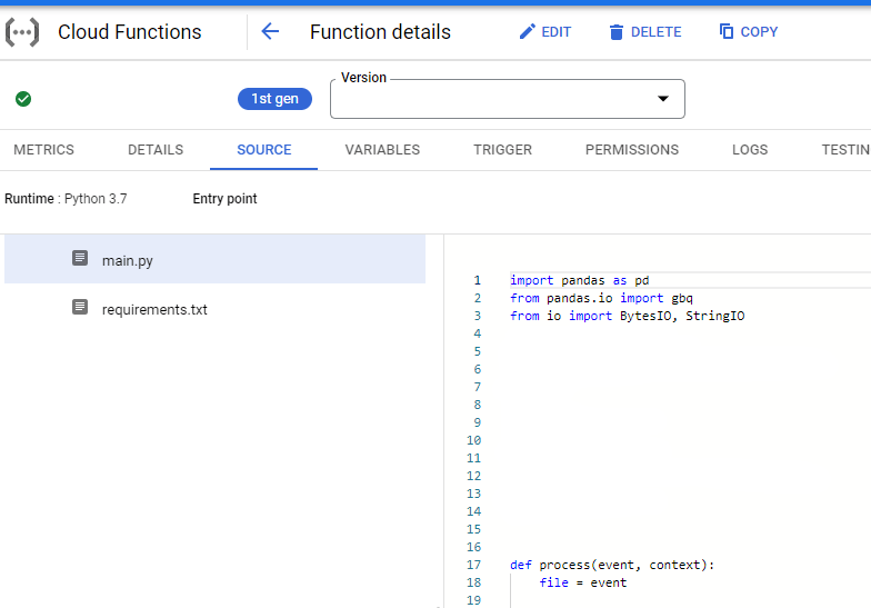 Upload to BigQuery from Cloud Storage Stack Overflow