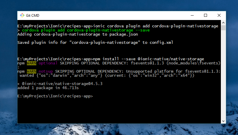 angular Error storing item cordova_not_available Stack