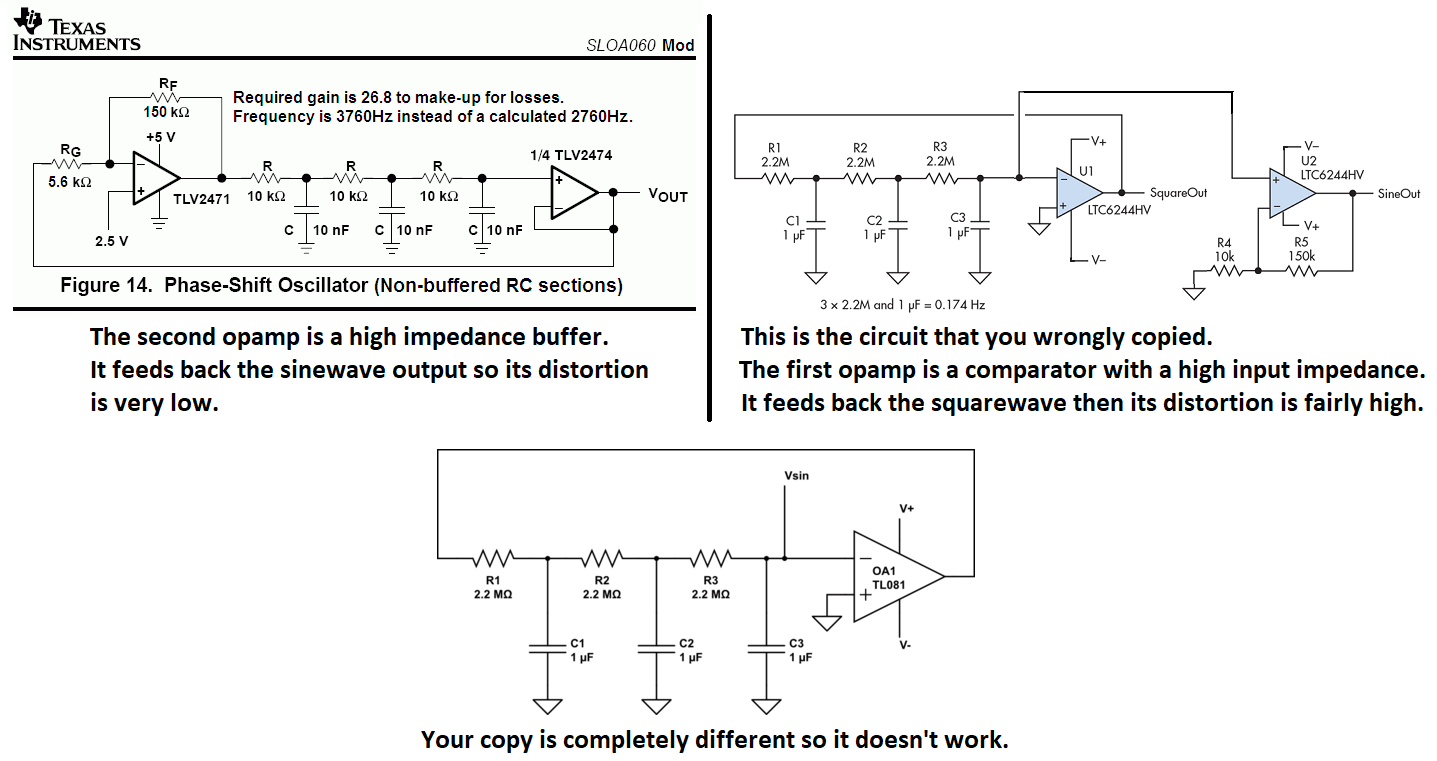 operational amplifier How to calculate the frequency of oscillation of this lowpass phase