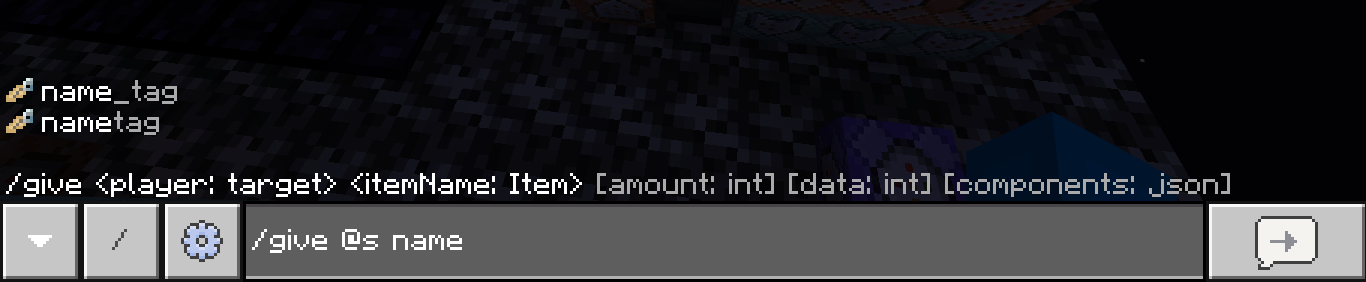 minecraft commands minecraft bedrock edition Why are name_tag and nametag different ID items