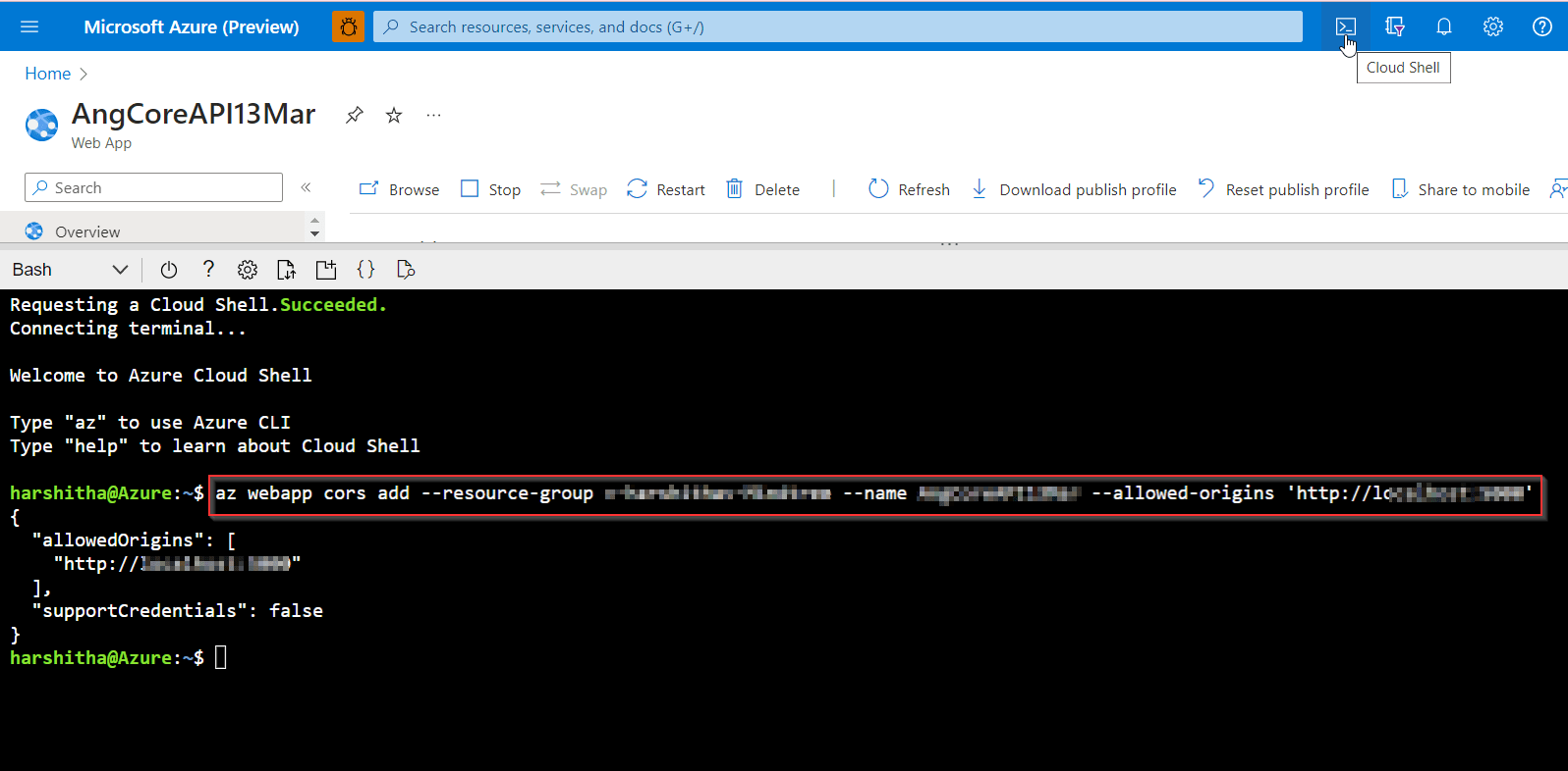 windows How to configure CORS on Azure App Service Stack Overflow