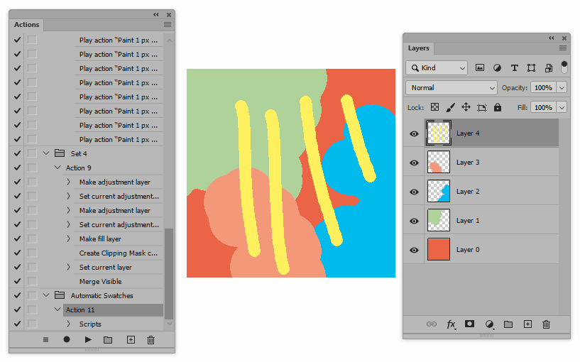 How to create color layer in Adobe