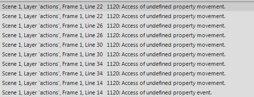 actionscript 3 Flash CS6 error 1120 Access of undefined property