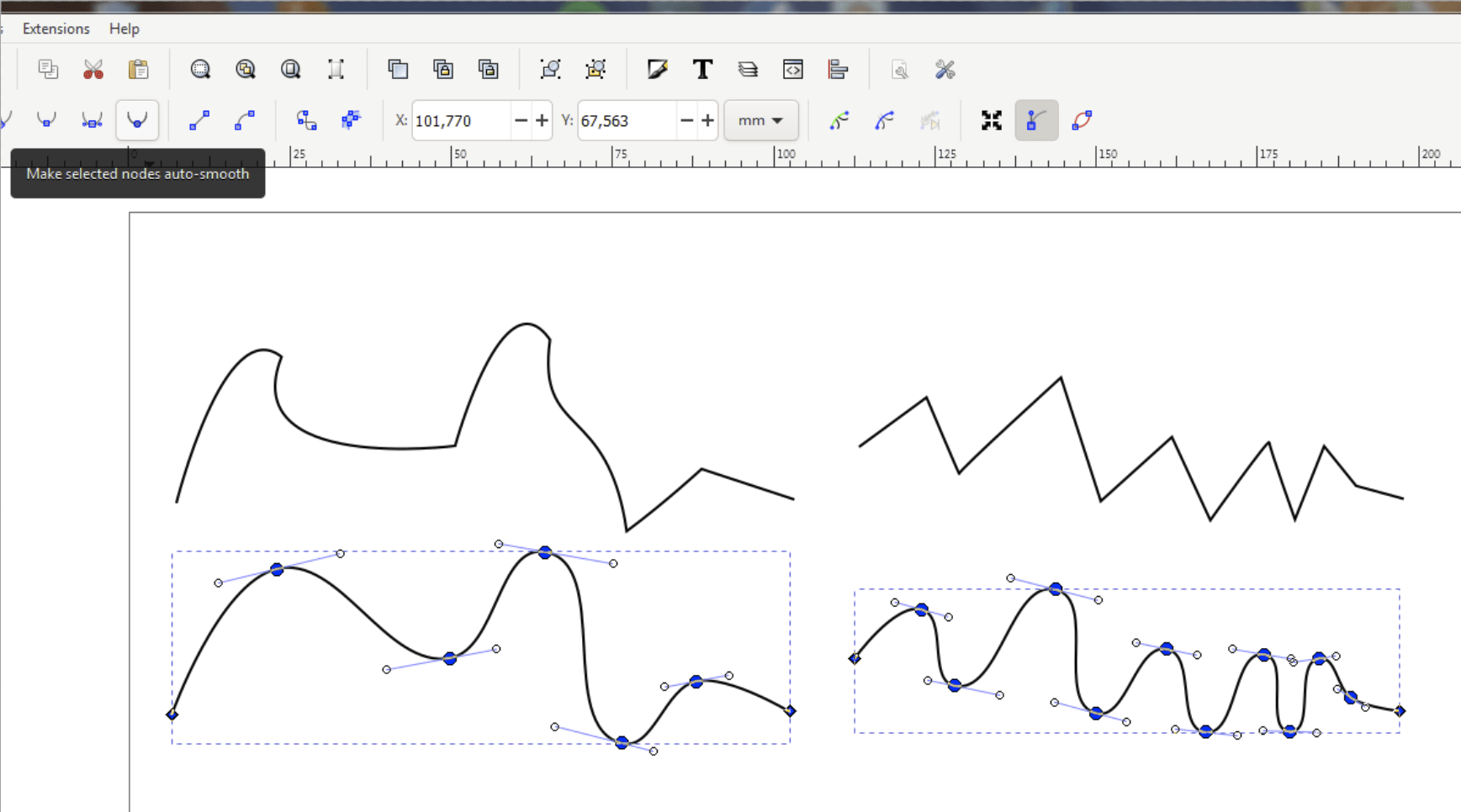 Does Inkscape have a smooth tool like the one found in Illustrator