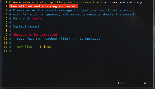 Make vim stop splitting my Git commit messages Unix & Linux Stack