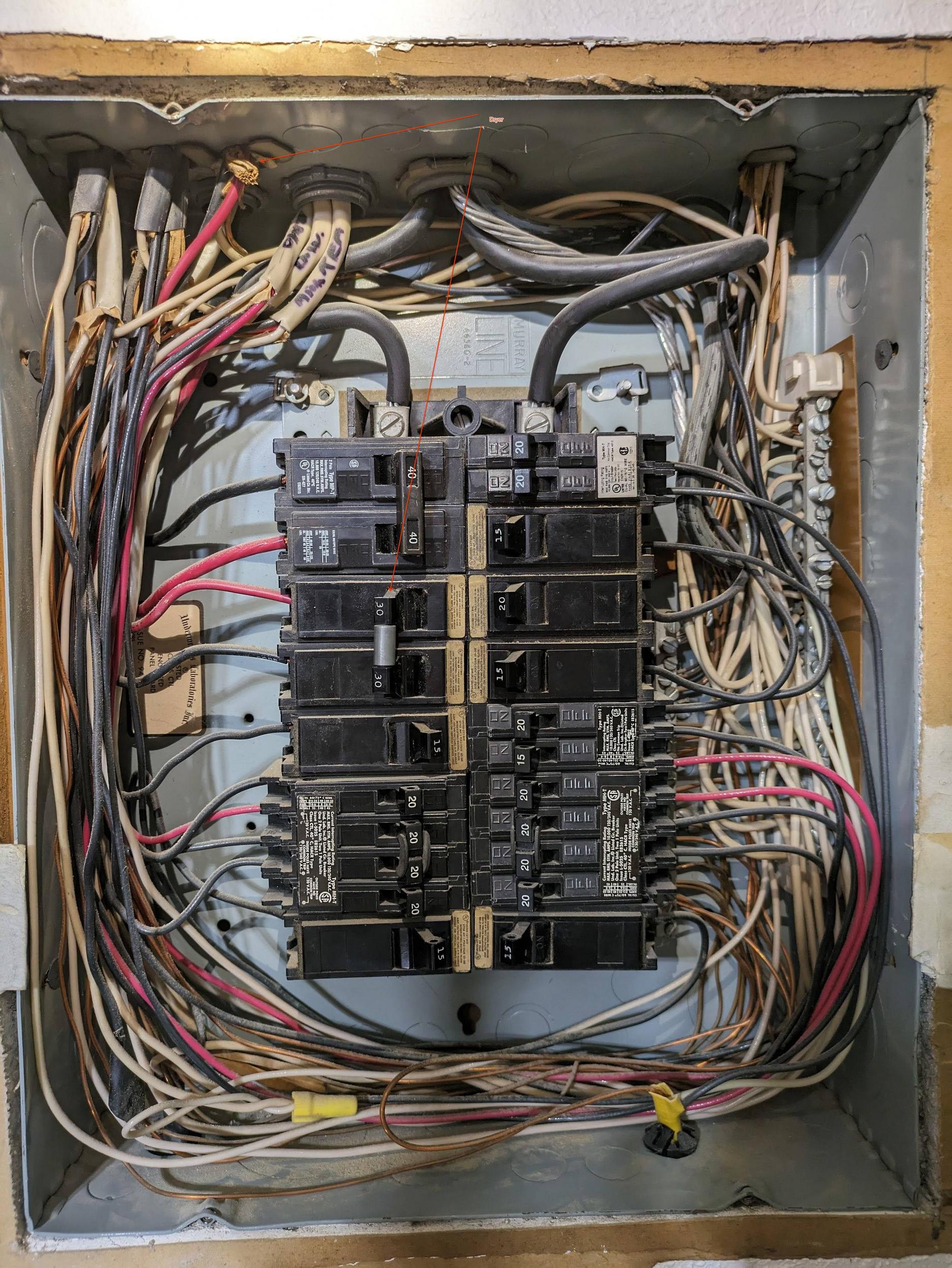 electrical Existing NEMA 1030R for dryer wired with hot hot ground instead of neutral? Home
