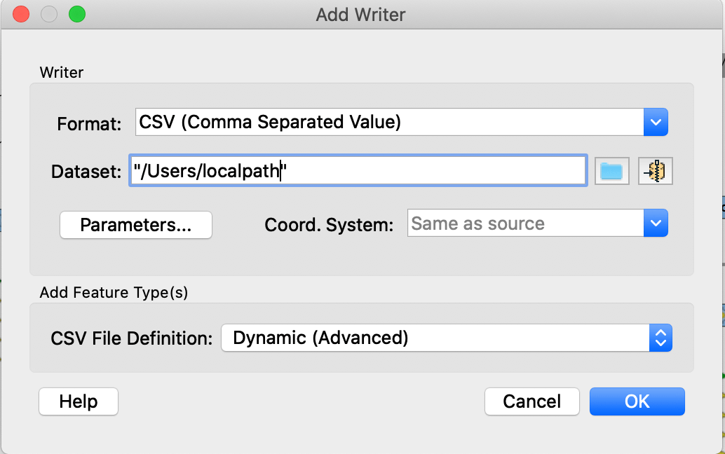 fme form How to set output directory in Writer dynamically