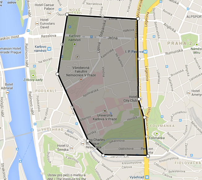 google maps How can I get street names from selected area? Stack