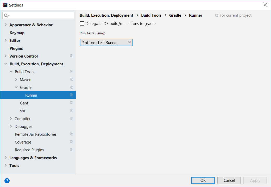 java IntelliJ JUnit 5 test run fine as Gradle task. When run as