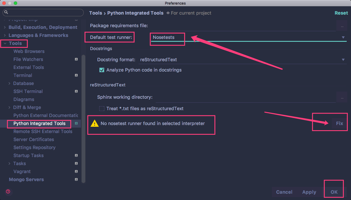 python Run a specific unit test function inside PyCharm IDE 5.0.4