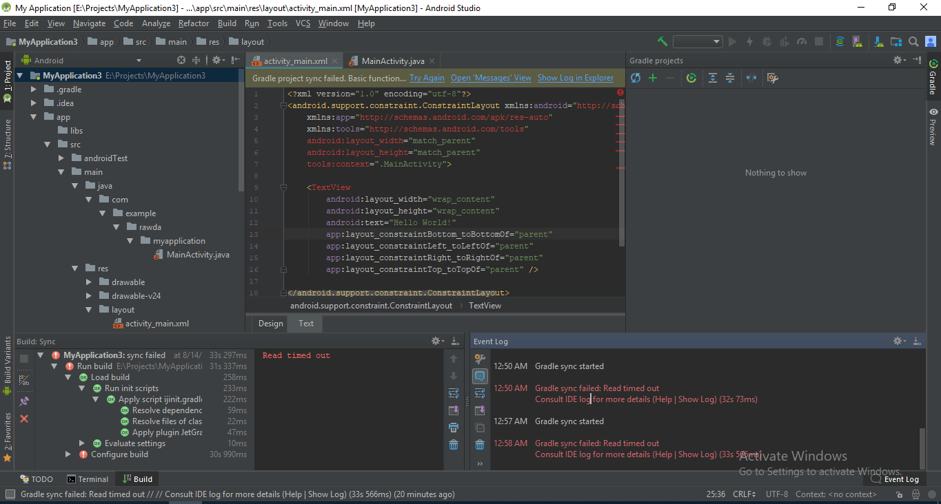 android Gradle Sync Failed Read Timed Out Stack Overflow