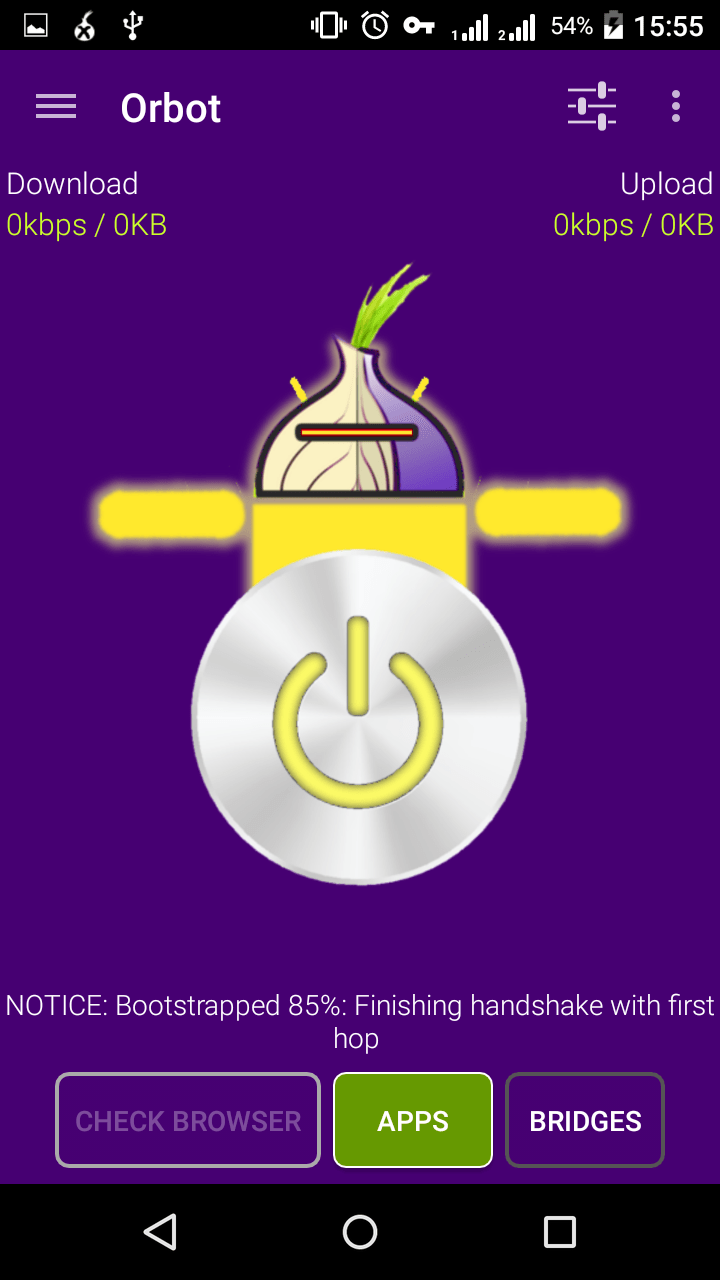 If orbot is on but orweb doesnt connect are my other apps still secure