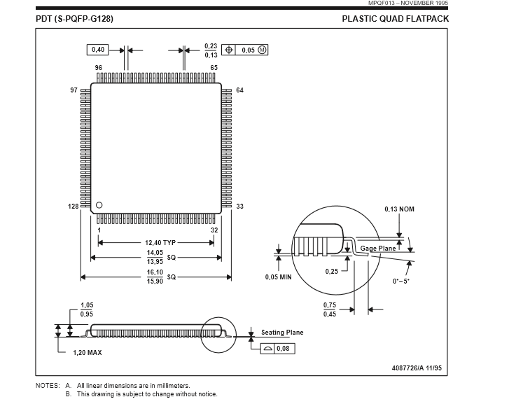 microcontroller Understanding the package drawing of a qfp Electrical Engineering Stack Exchange
