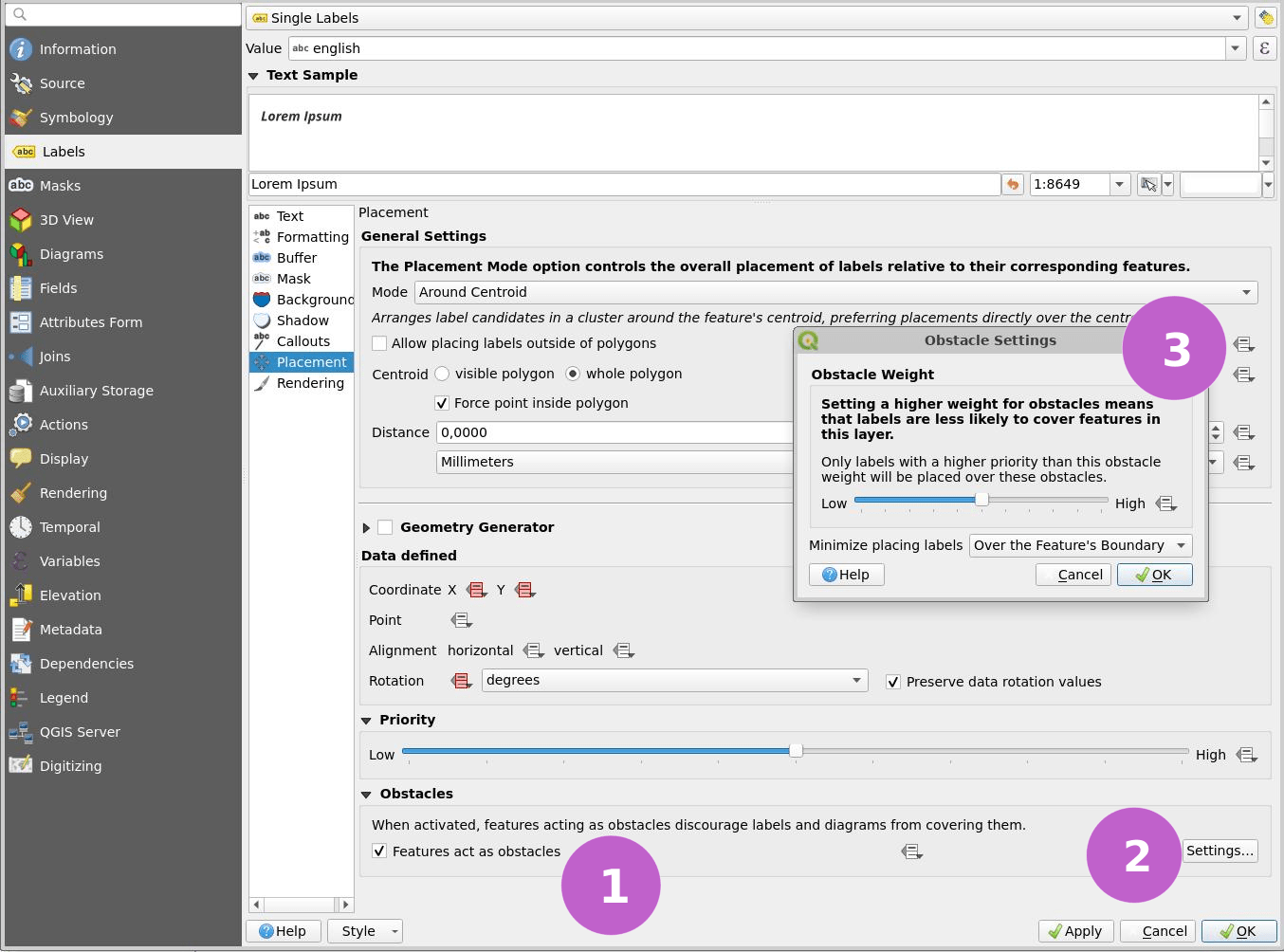 qgis Remove labels from top Geographic Information Systems Stack Exchange