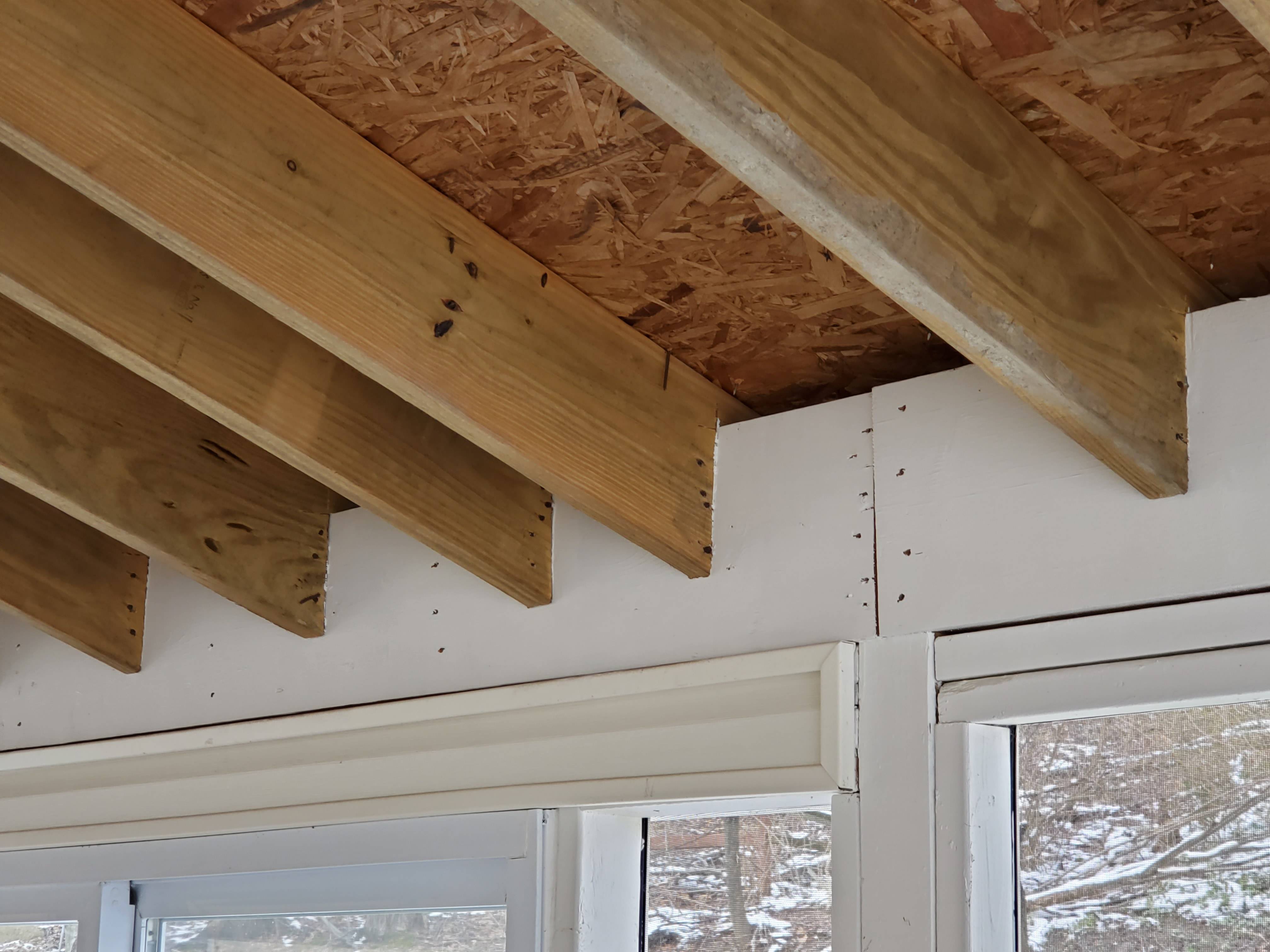 roof Advice for improving structural integrity of enclosed porch