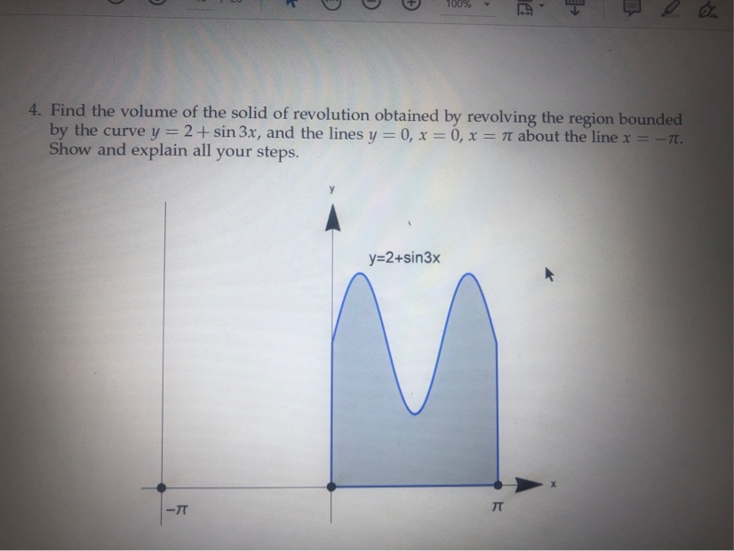 calculus Find the volume of the solid of revolution obtained by