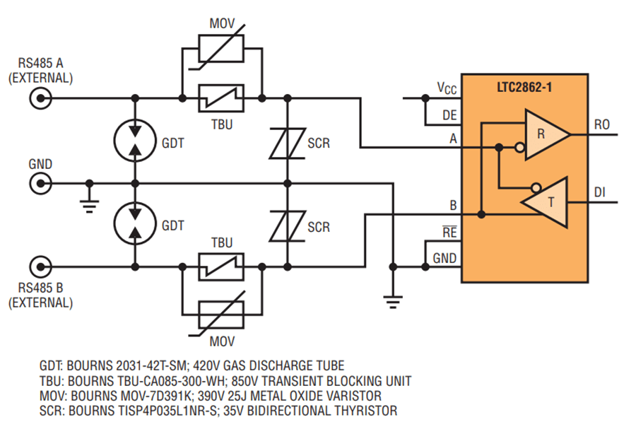 Electronic Overvoltage protection RS485 inputs Valuable Tech Notes