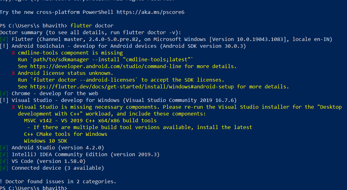I am getting this errors “cmdline tools component is missing” I have