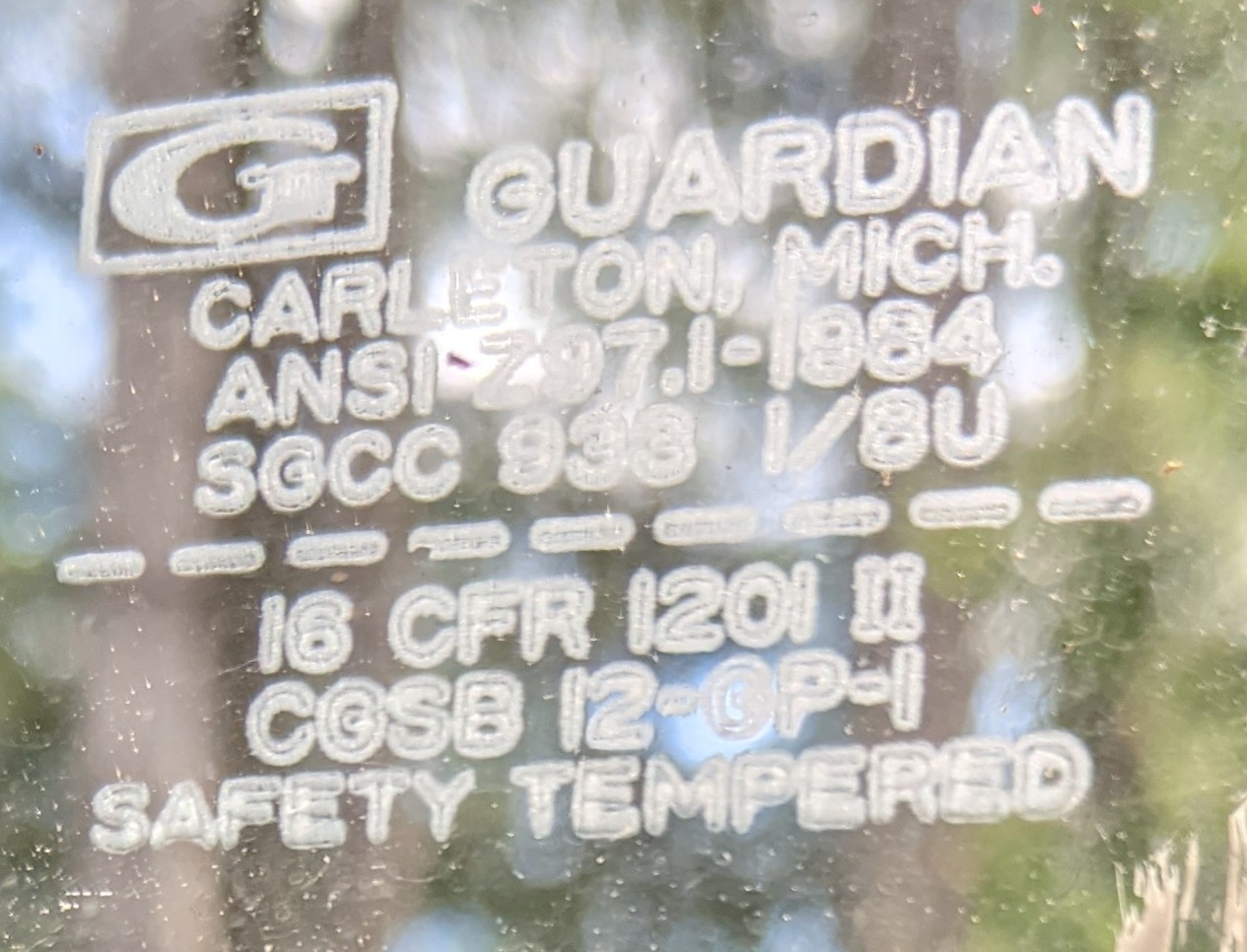 bathroom How can I tell if this window is made of tempered glass