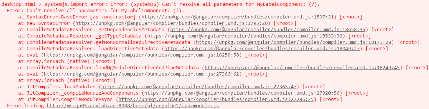 typescript Basic downgrade of component in angular 2 with parameter