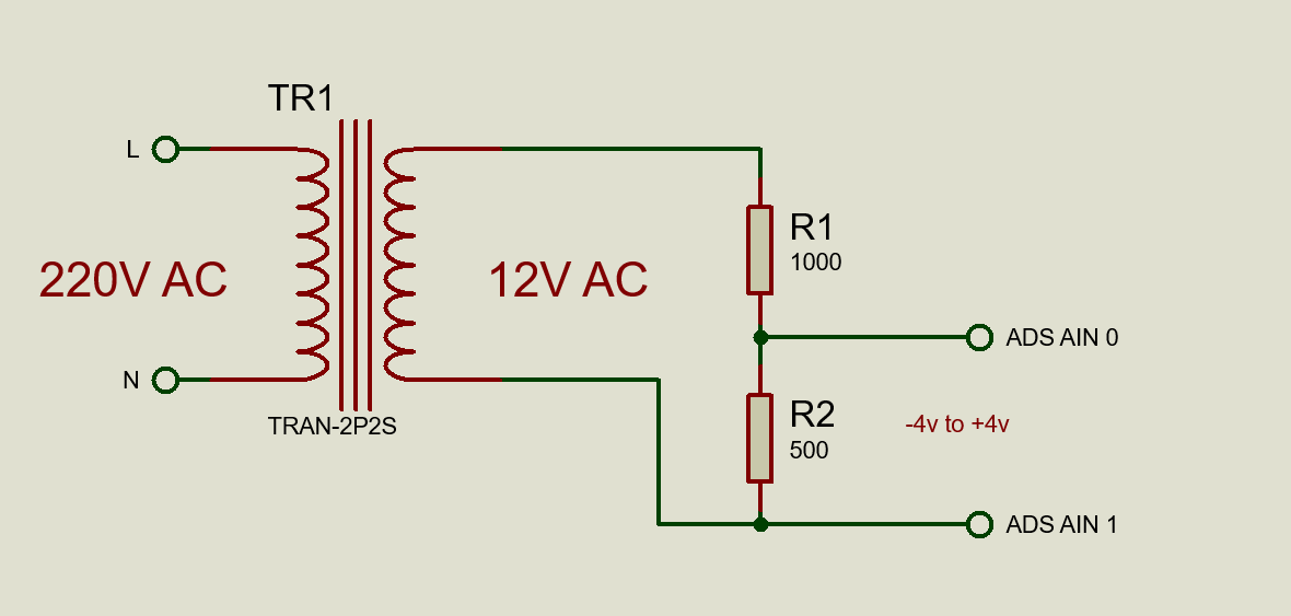 Building a voltage transformer circuit for sensing mains voltage