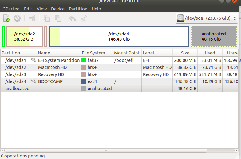dual boot Move space from one partition to another partition Ask Ubuntu