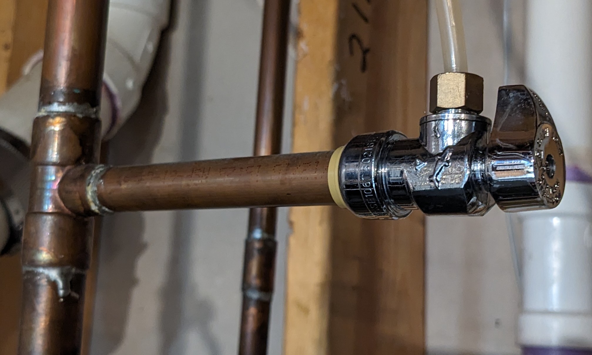 plumbing What fittings are needed to replace saddle valve with 1/4