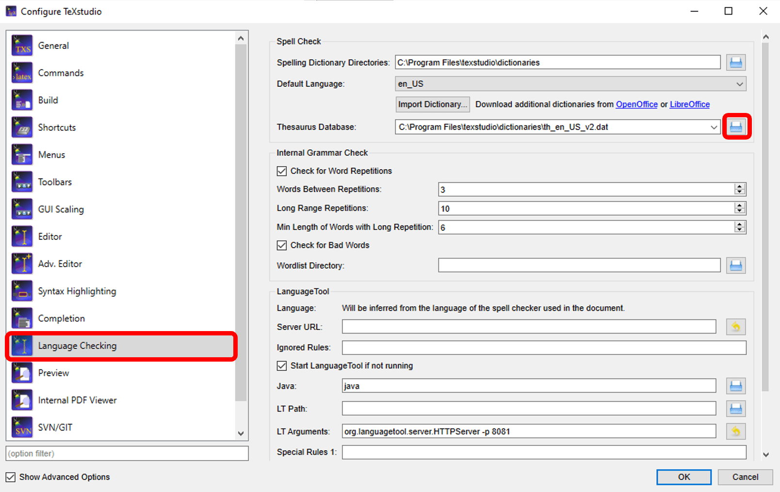editors Thesaurus databases for TeXstudio TeX LaTeX Stack Exchange