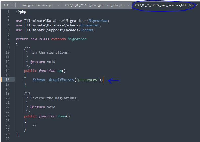 How to drop table in Laravel? Stack Overflow