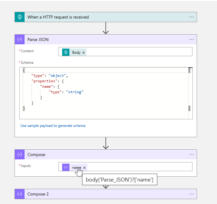 jsonschema Azure Logic Apps JSON Schema Validation How to