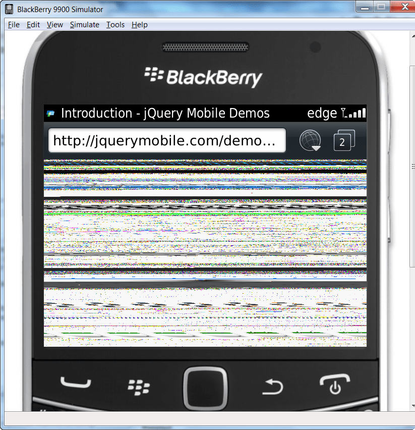 html Blackberry Simulator OS 7 Browser distortion Stack Overflow