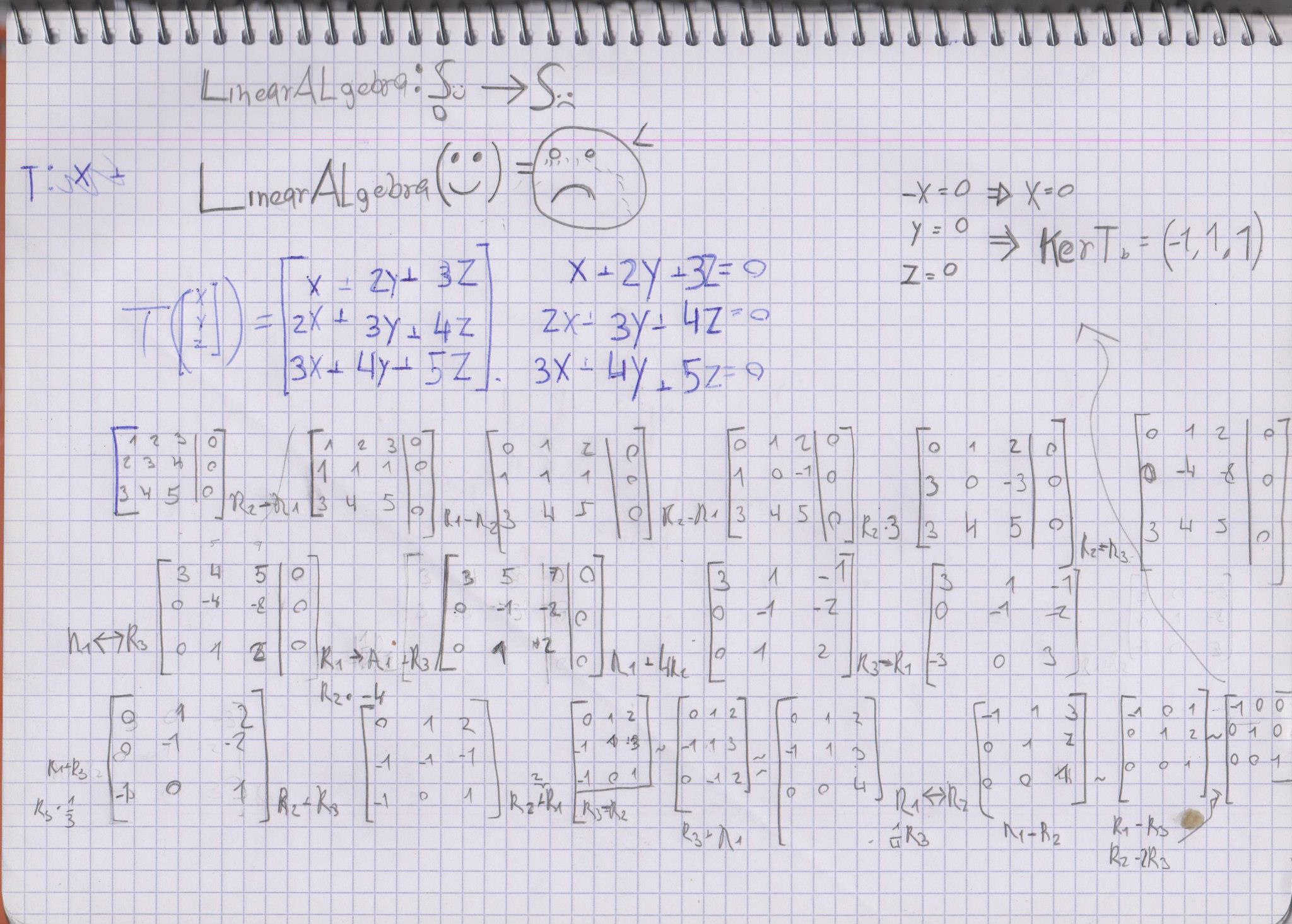 linear algebra How to calculate basis of kernel? Mathematics Stack