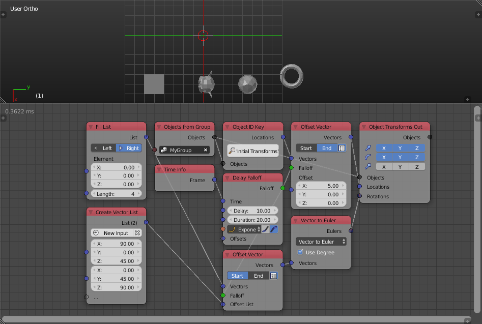 Animation Nodes Extract single object from group to