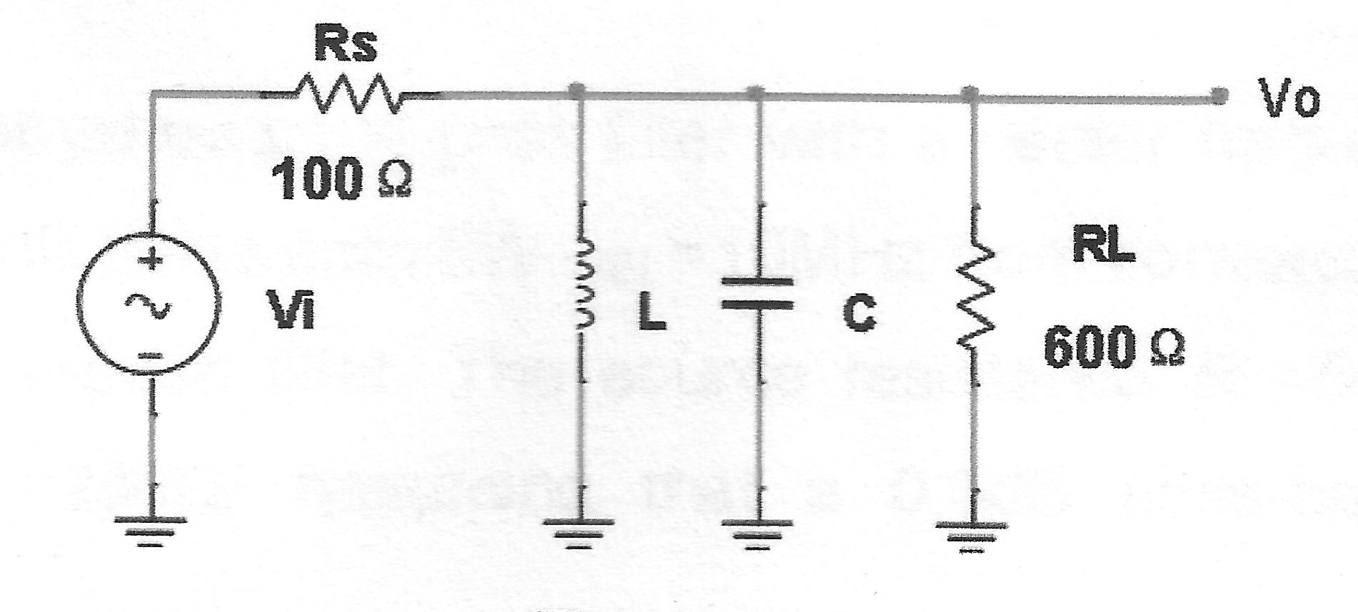 bandwidth Parallel resonant circuit problem Electrical Engineering