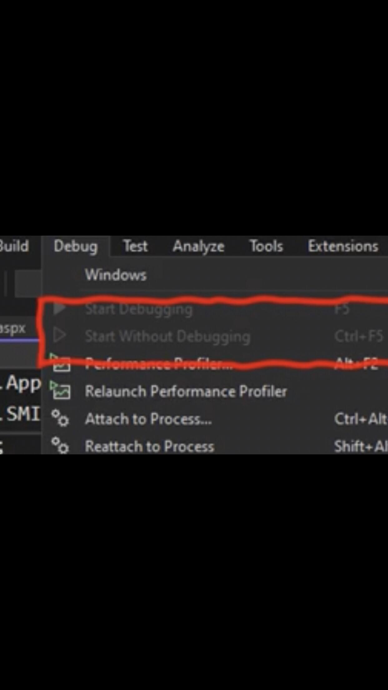 c Debugging disabled Visual Studio Stack Overflow