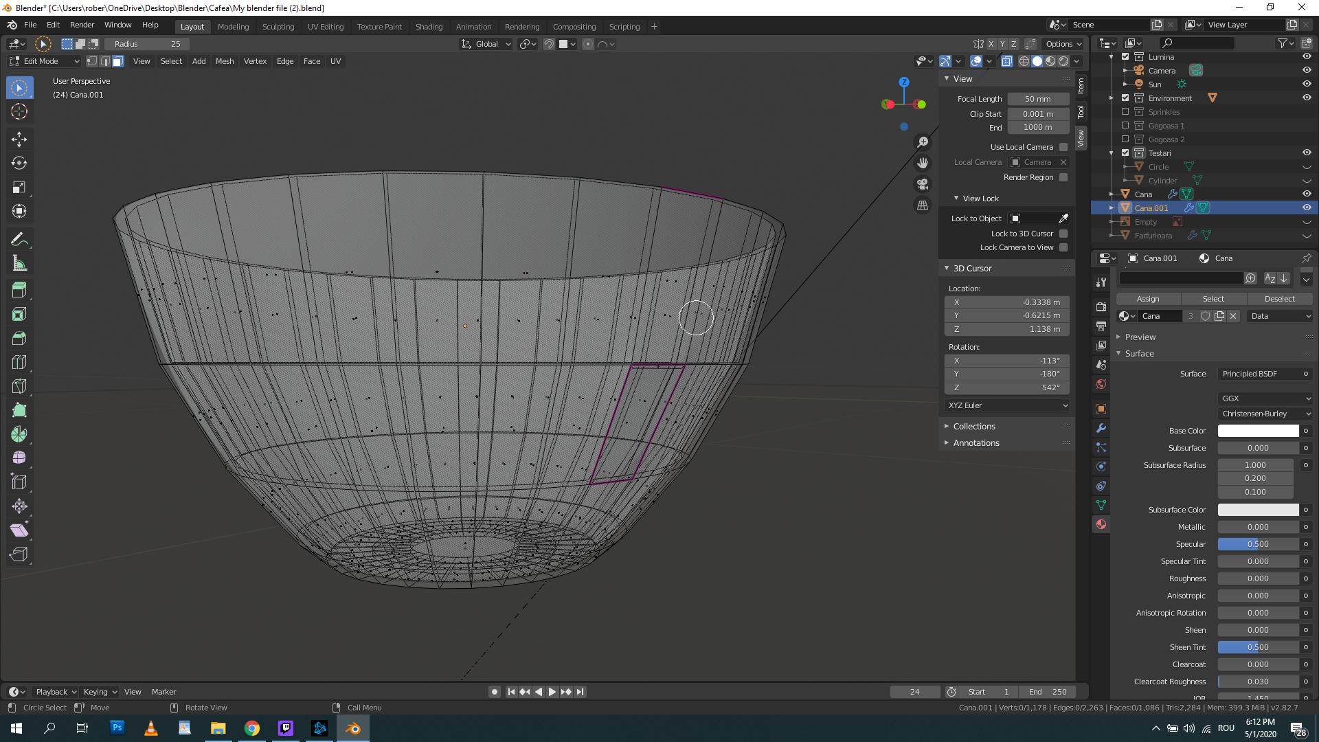 modeling How to get rid of purple linescrease on an object