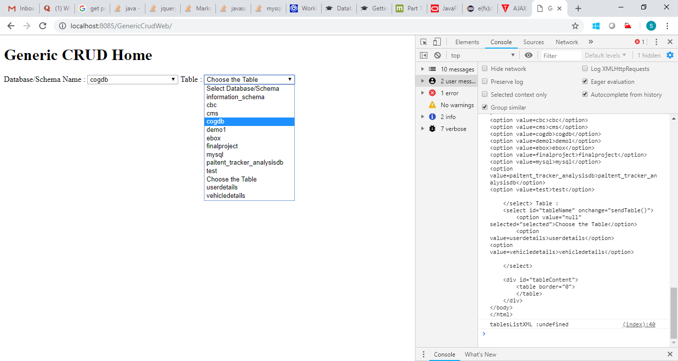 java How to fetch and populate values from mysql to HTML select