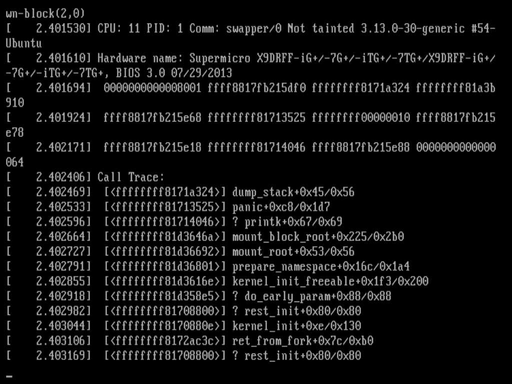 ubuntu What is the cause of this kernel panic? Server Fault