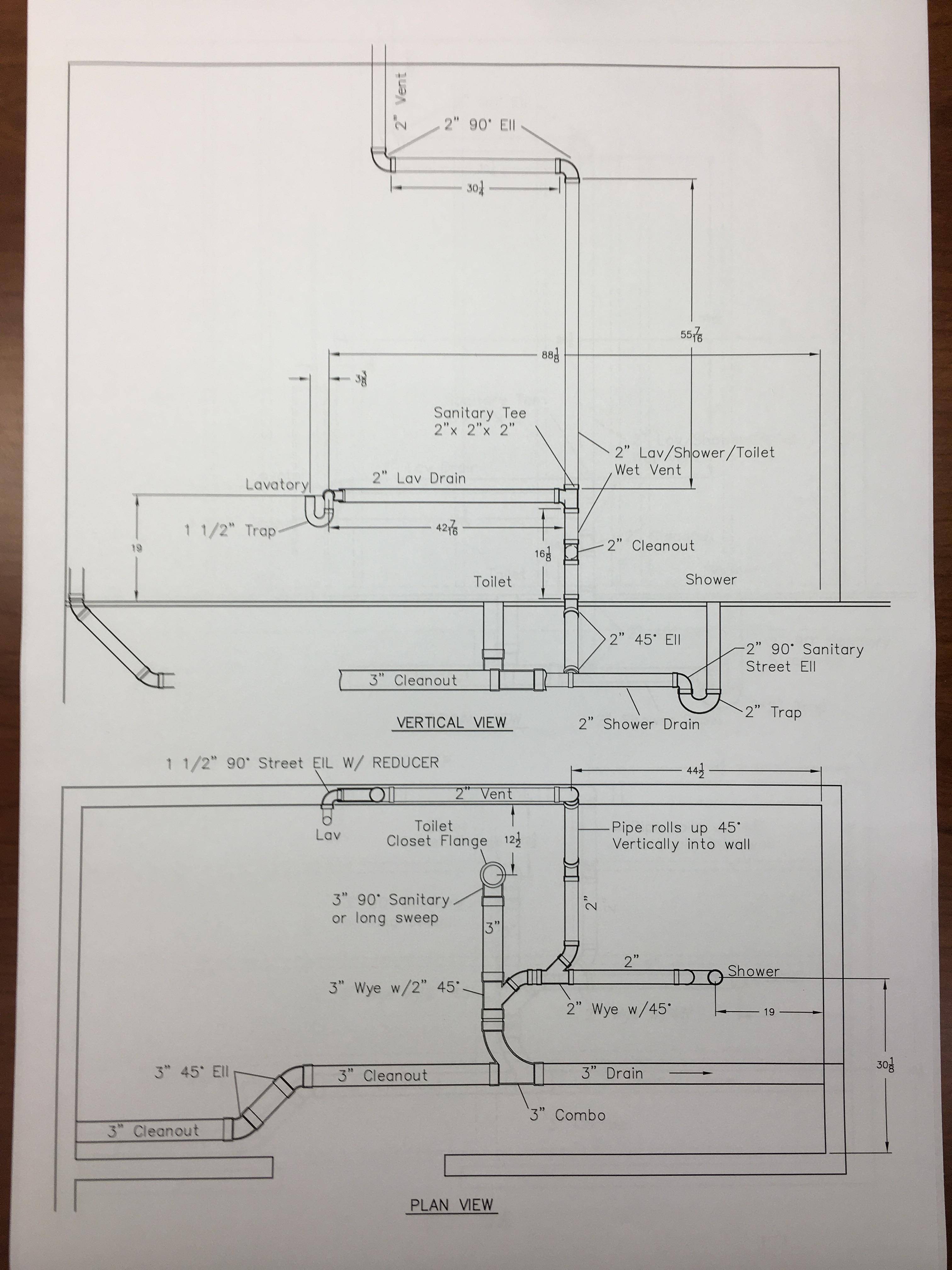 plumbing Is my bathroom wetventing plan reasonable? Home